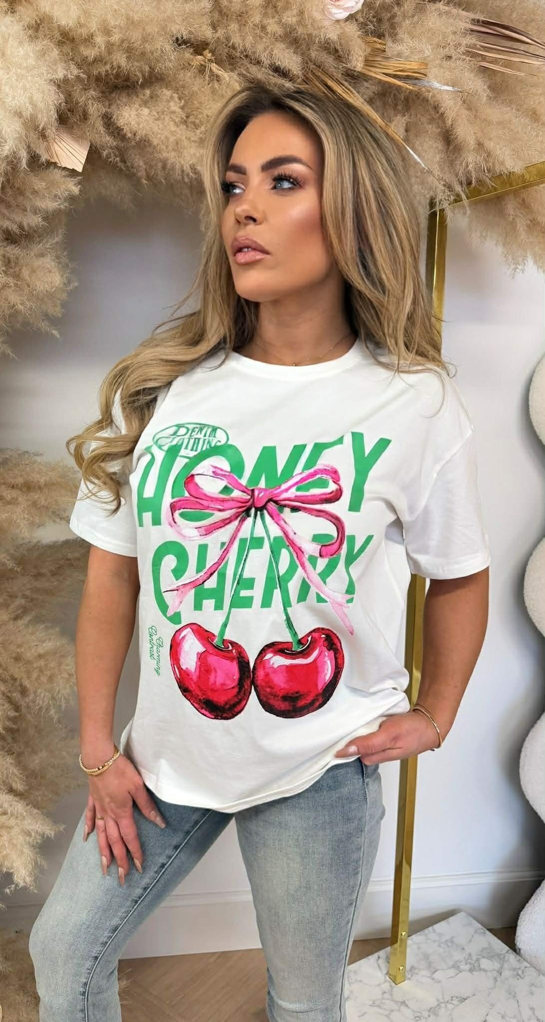 HONEY CHERRY TEE 8011523 WHITE