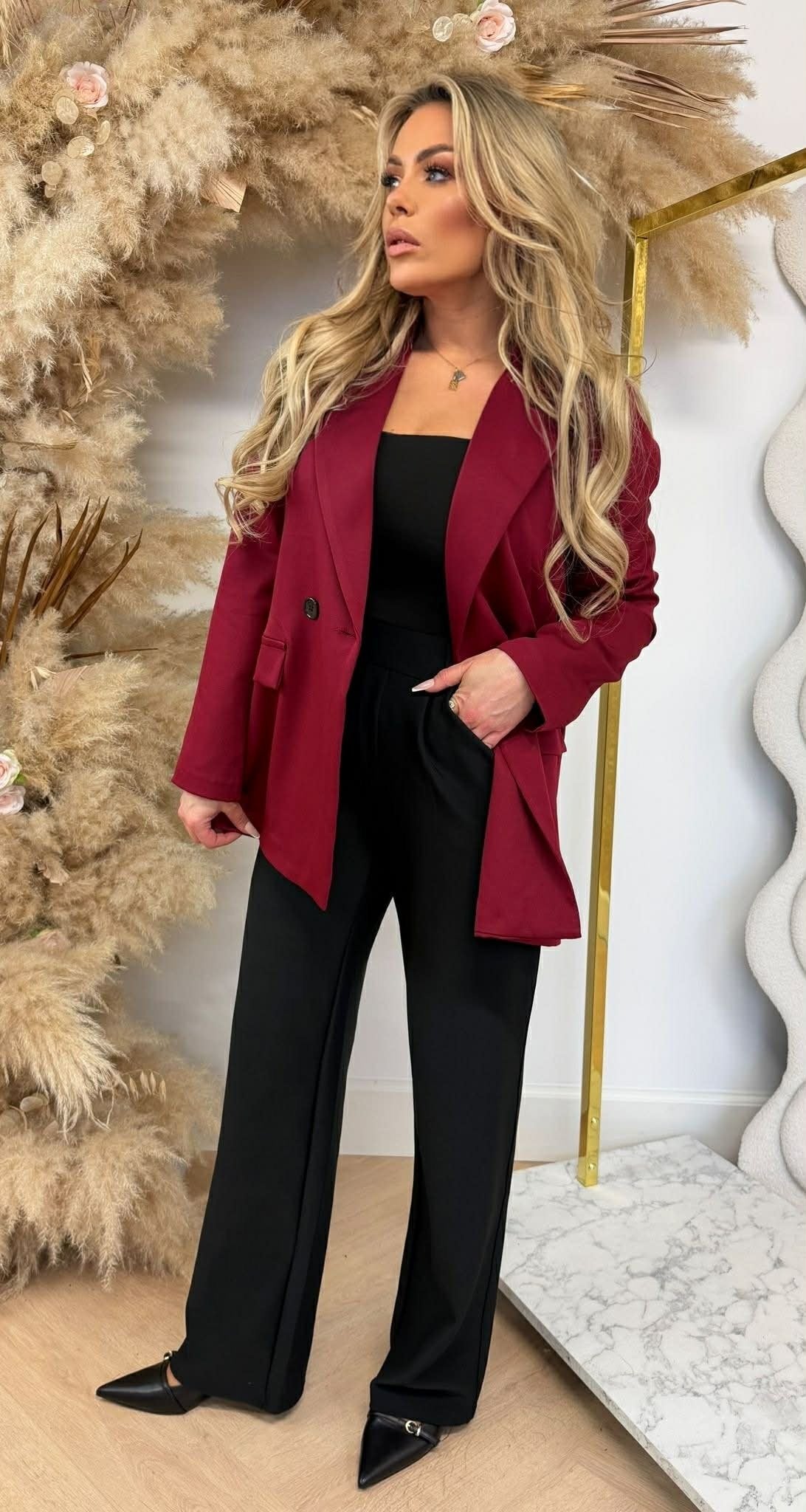 BLAZER OVERSIZE IRIS ROUGE