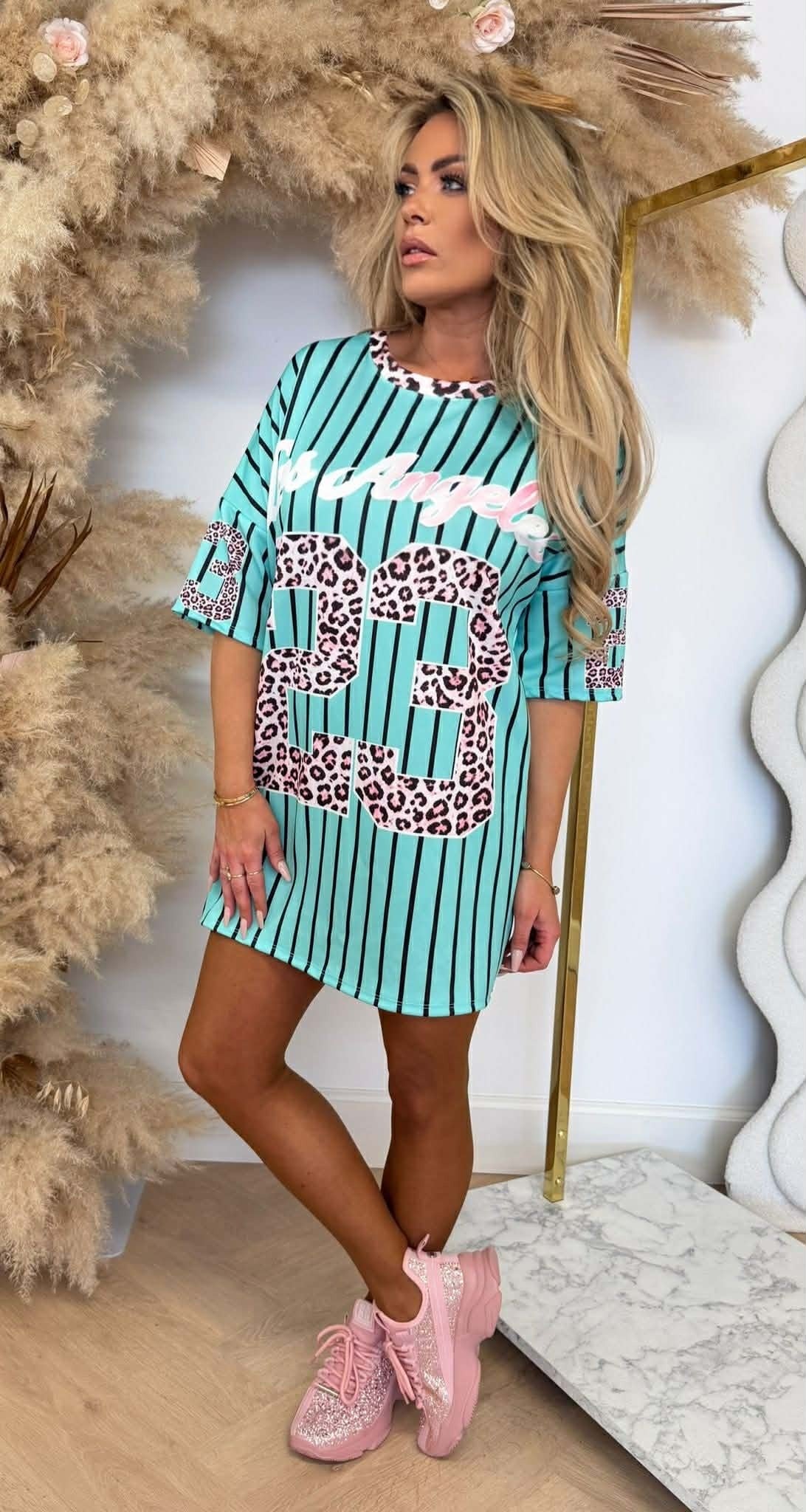 JERSEY BASEBALL LEO STRIPE LONG TEE MINZE