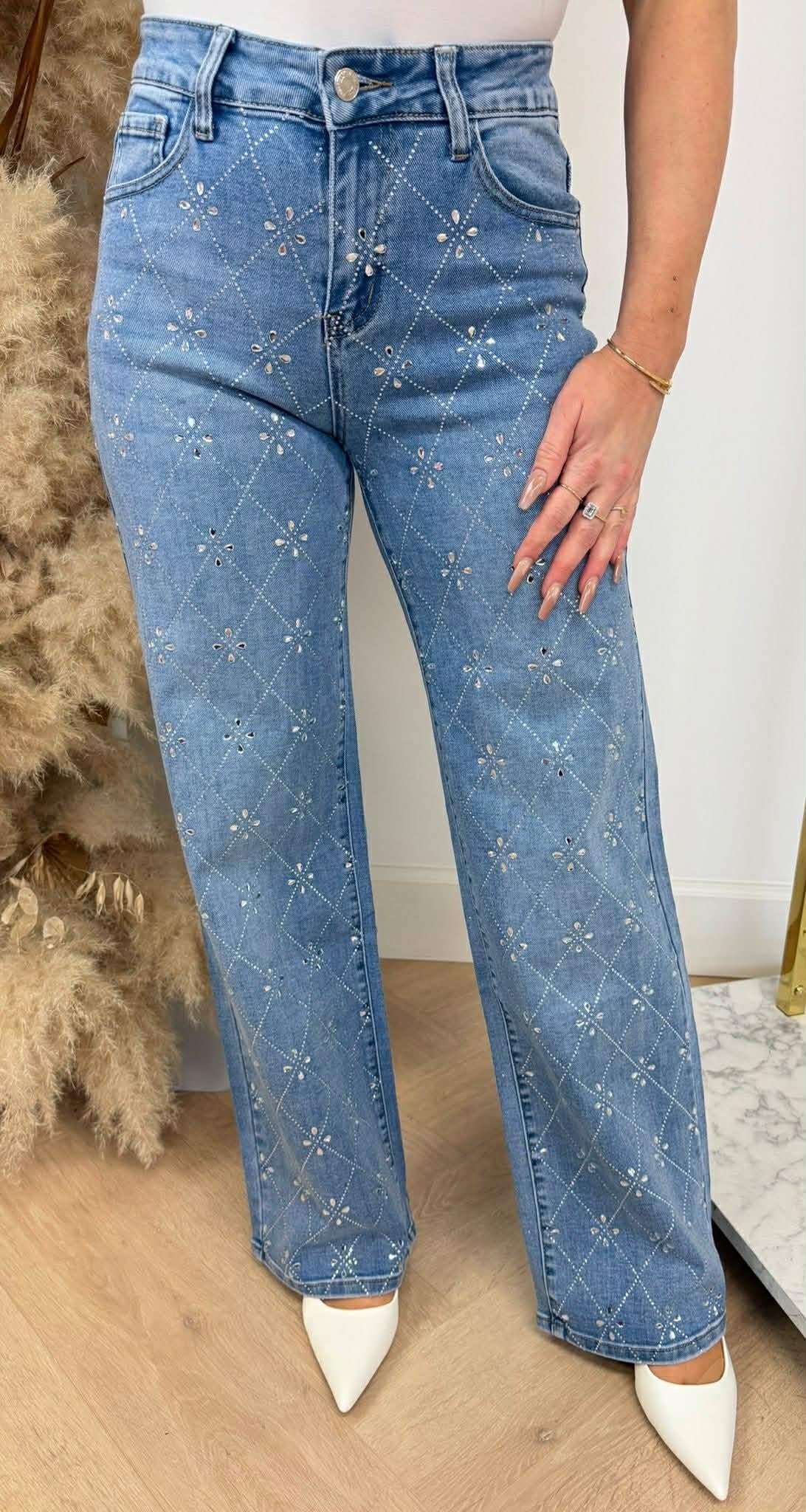 KATY DIAMOND WIDE LEG JEANS 138 BLAU