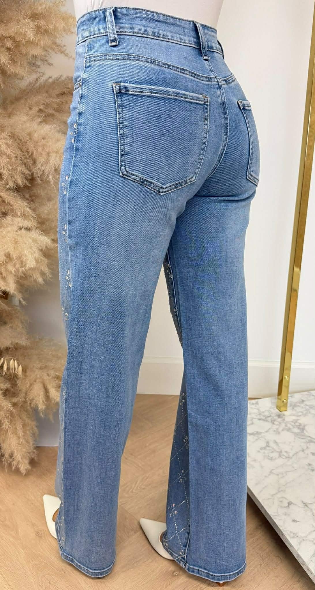 KATY DIAMOND WIDE LEG JEANS 138 BLAU
