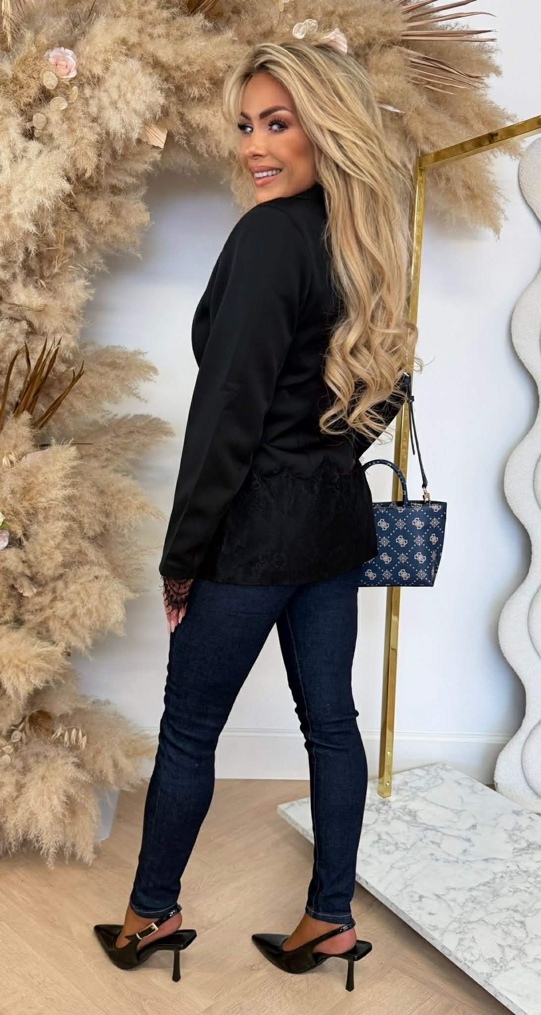 BLAZER EMILY EN DENTELLE 52612 NOIR