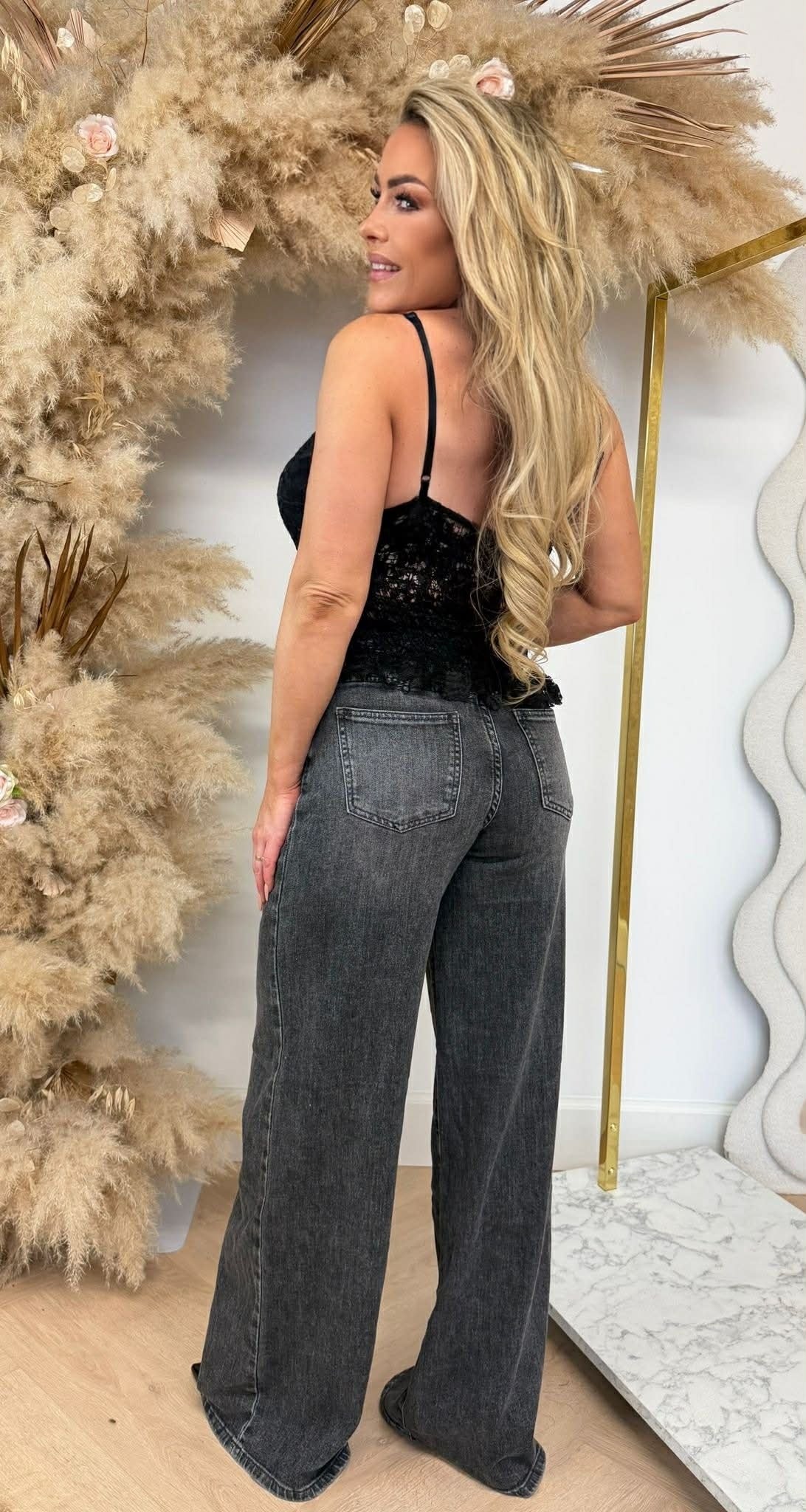 LACE TOPJE BLACK