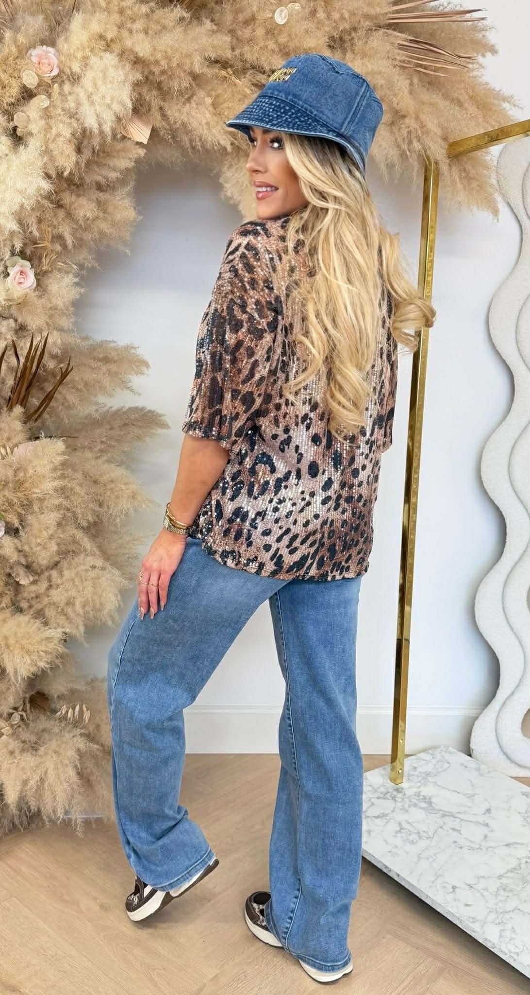LEO SEQUIN LA SHIRTS ROSA