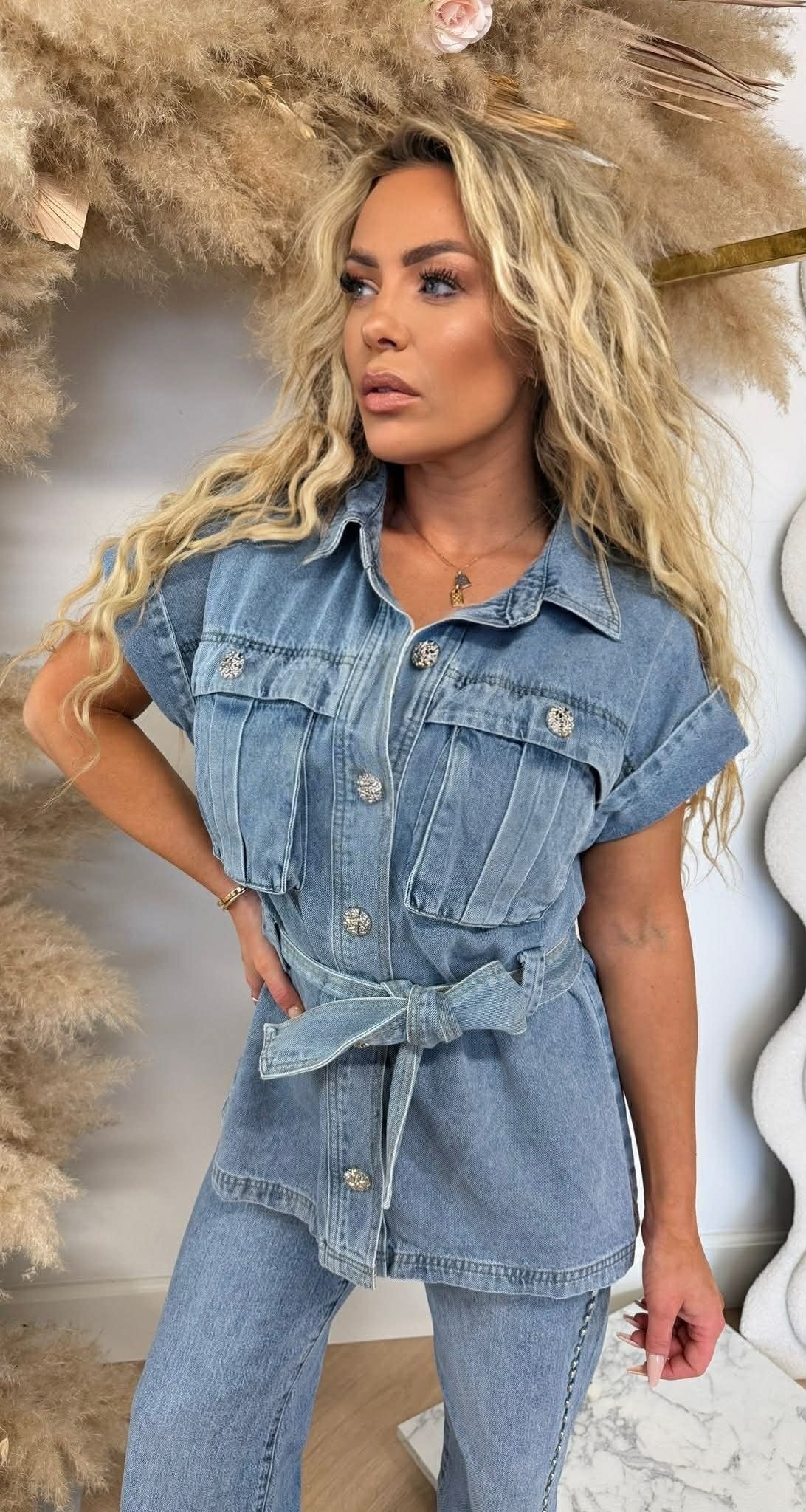 LINI JEANSJACKE D0034 DENIMBLAU