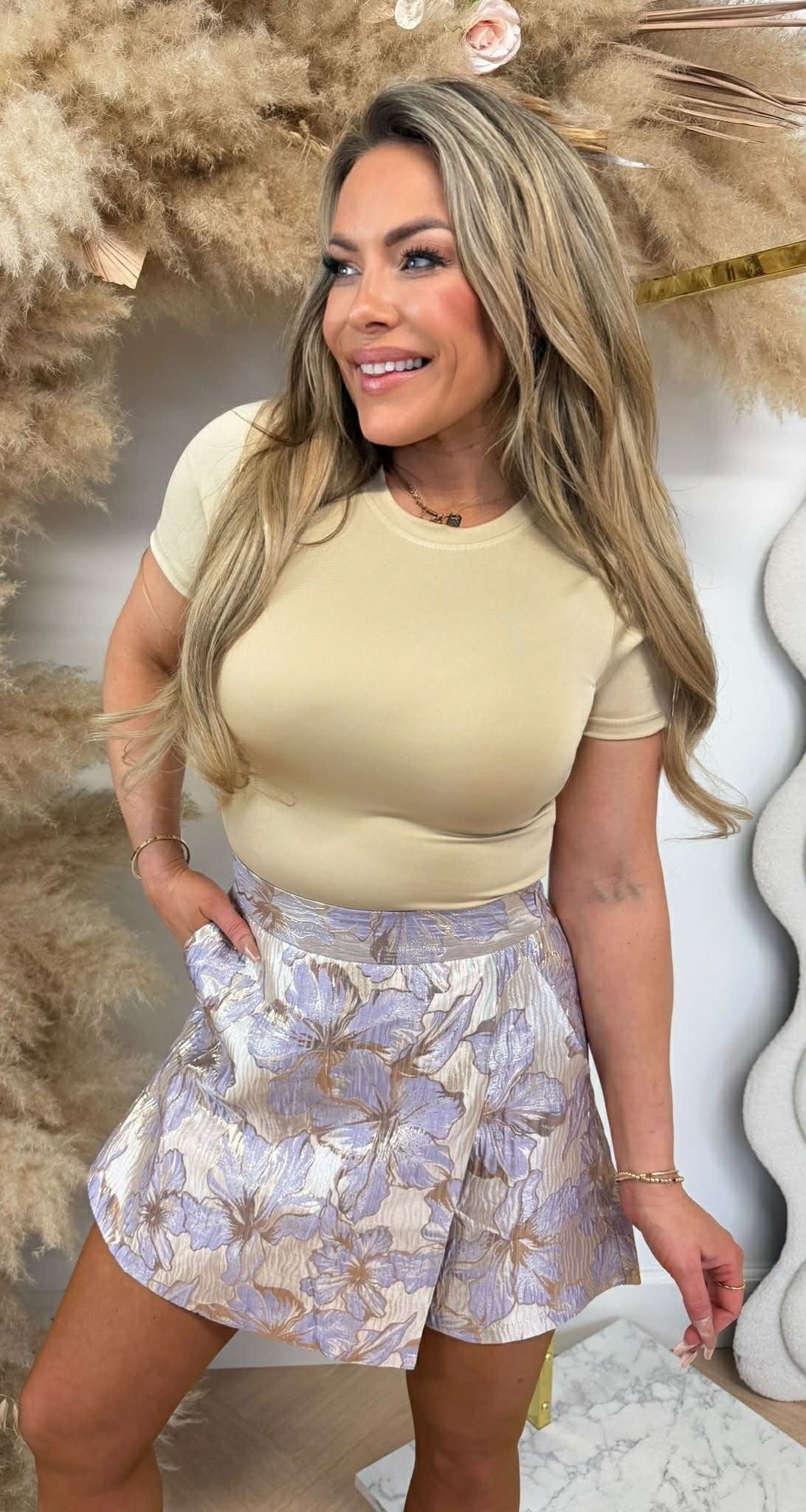 LOTTE BODY MANCHES COURTES BEIGE
