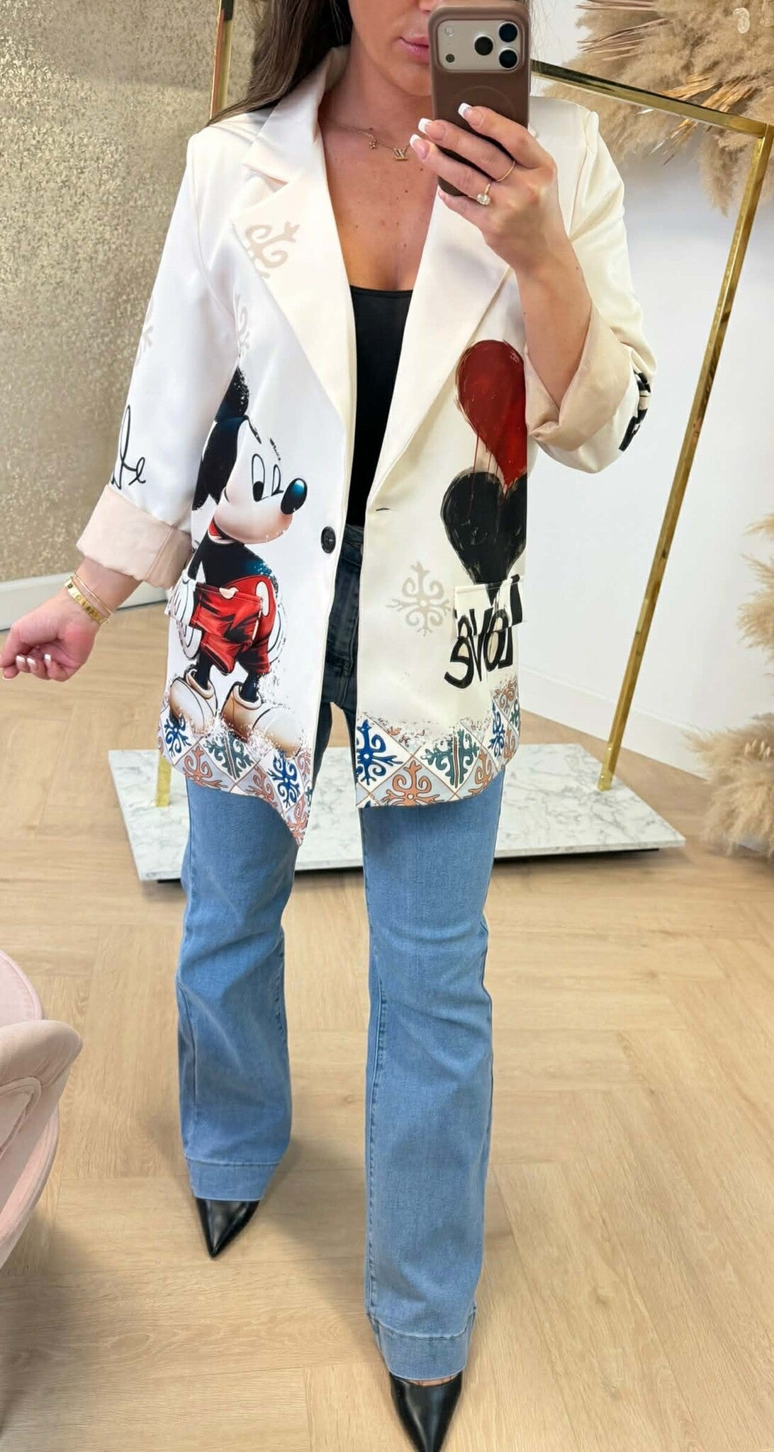 Wunderschöner Mickey Blazer Creme