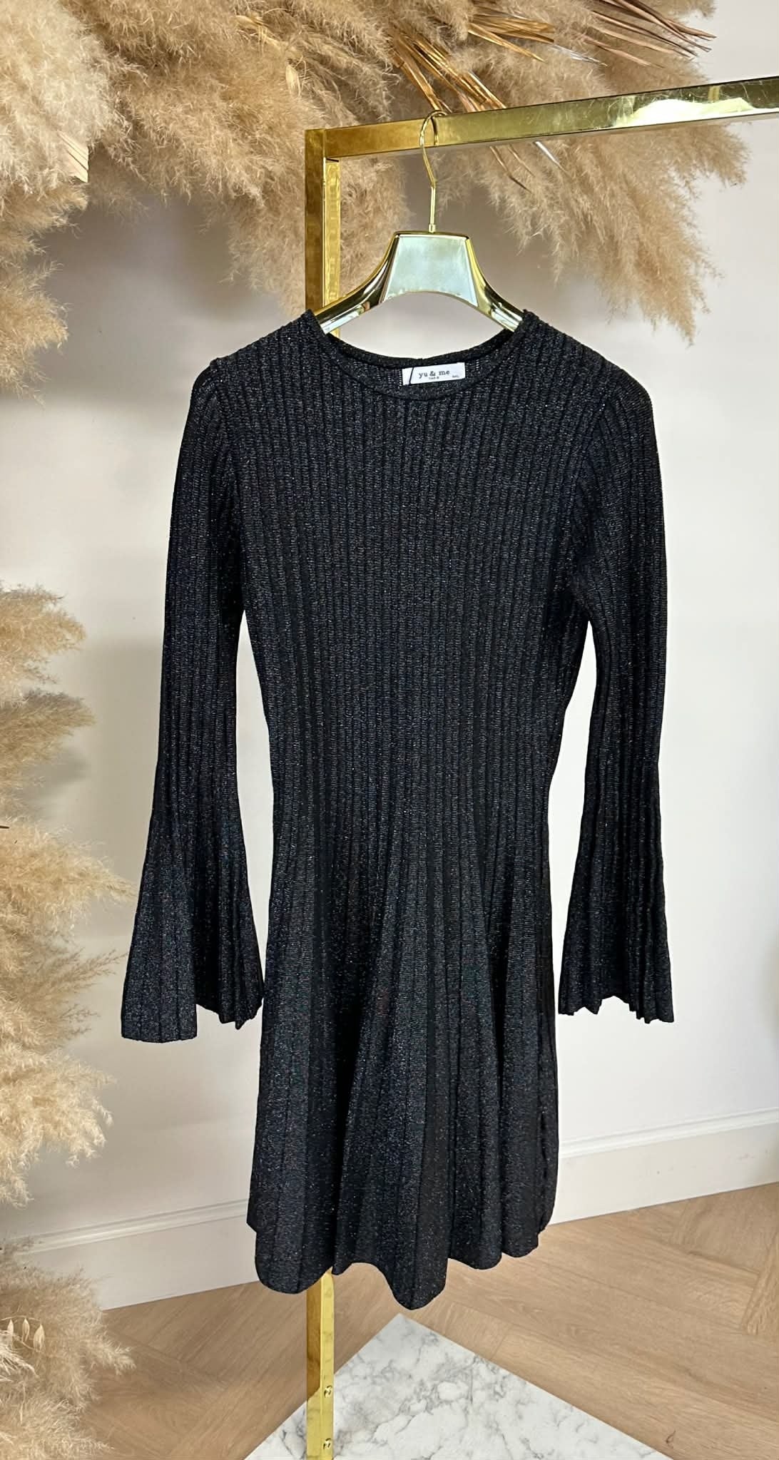 LUREX SHINE DRESS 95127 BLACK/SILBER