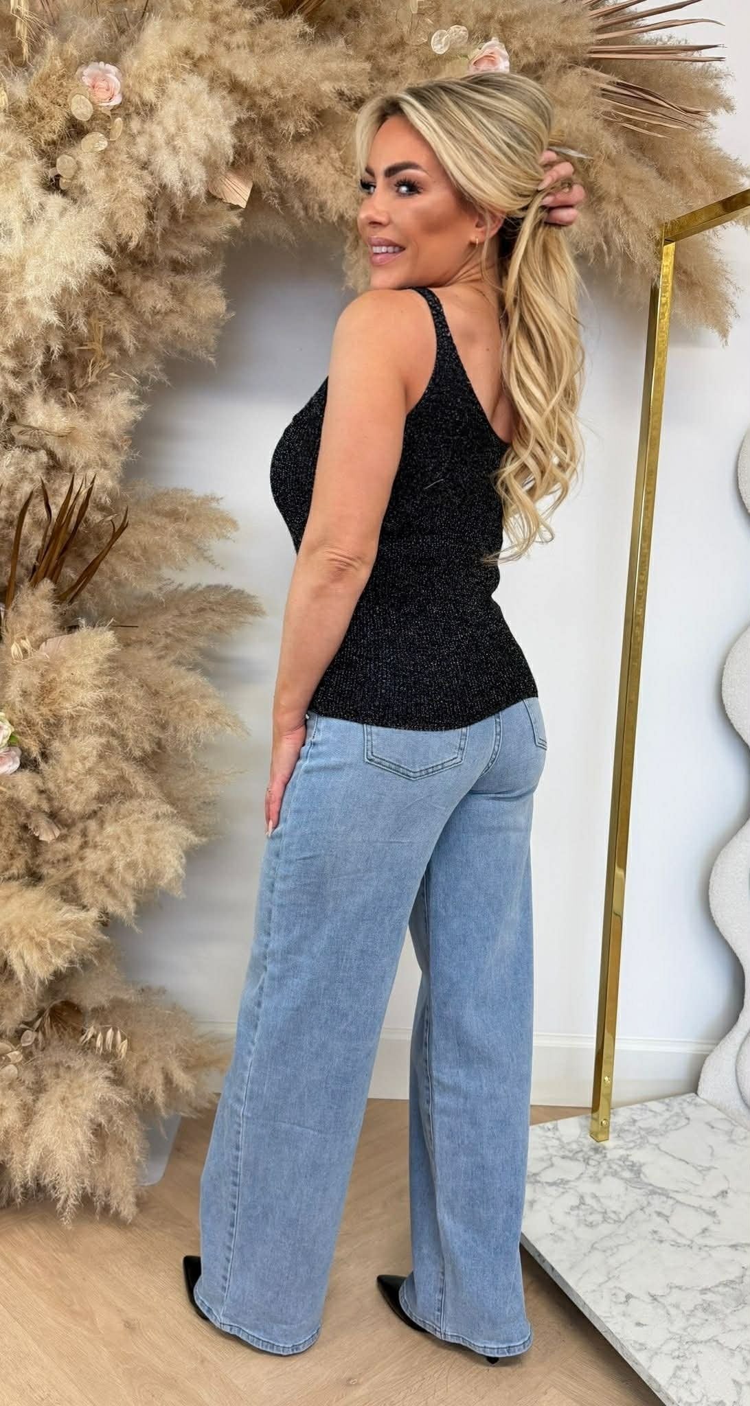 LUREX V TOP BLACK