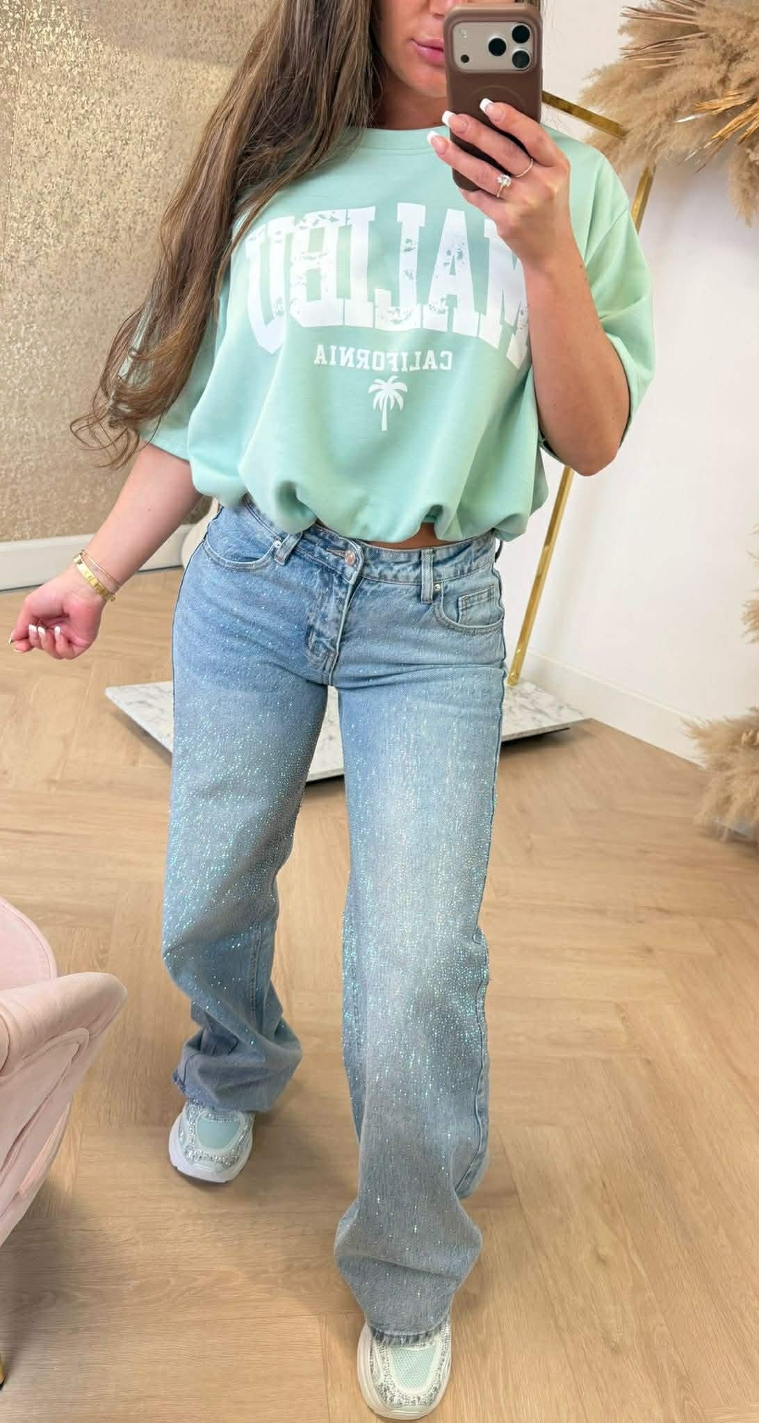 MALIBU CROPPED TEE MINT