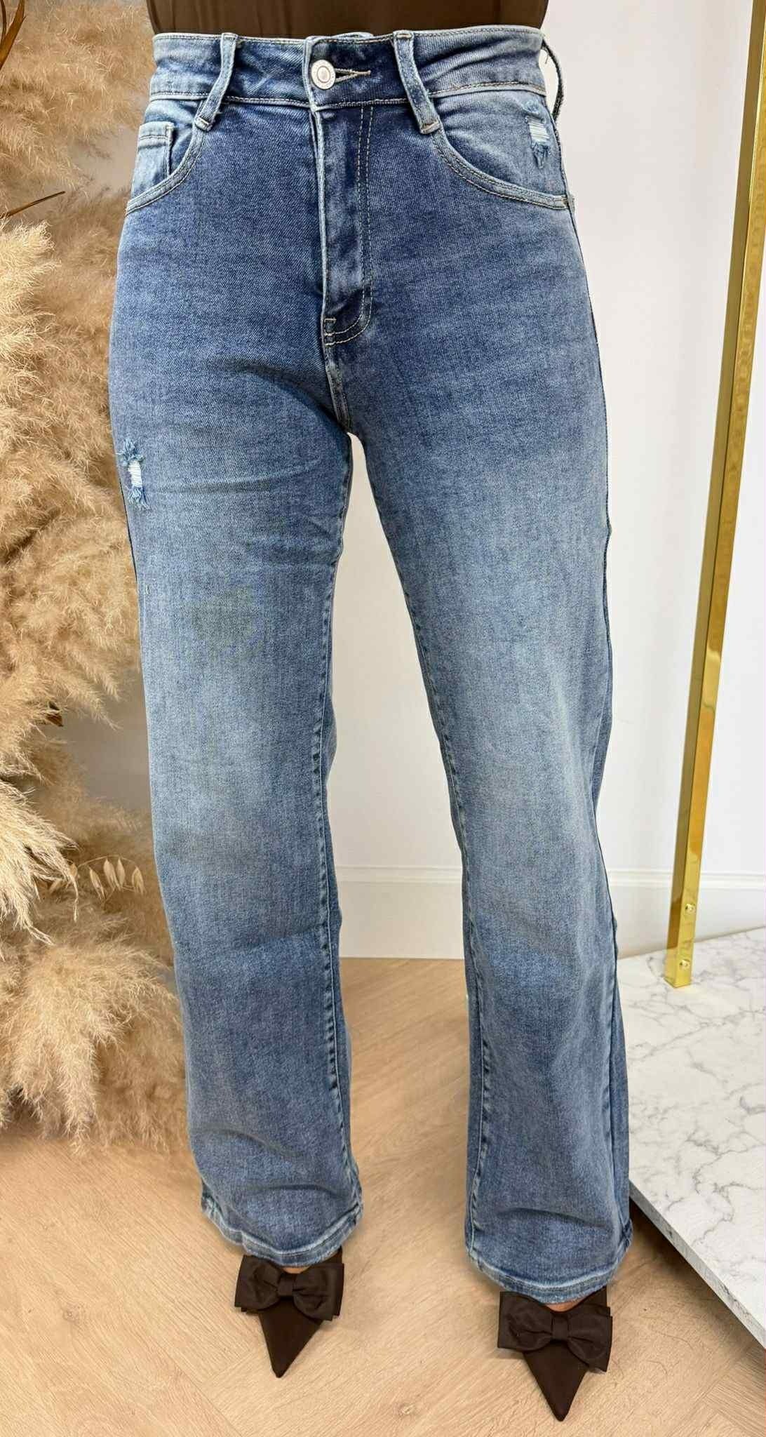 MID RISE WIDE LEG JEANS 6320-12 DENIMBLUE