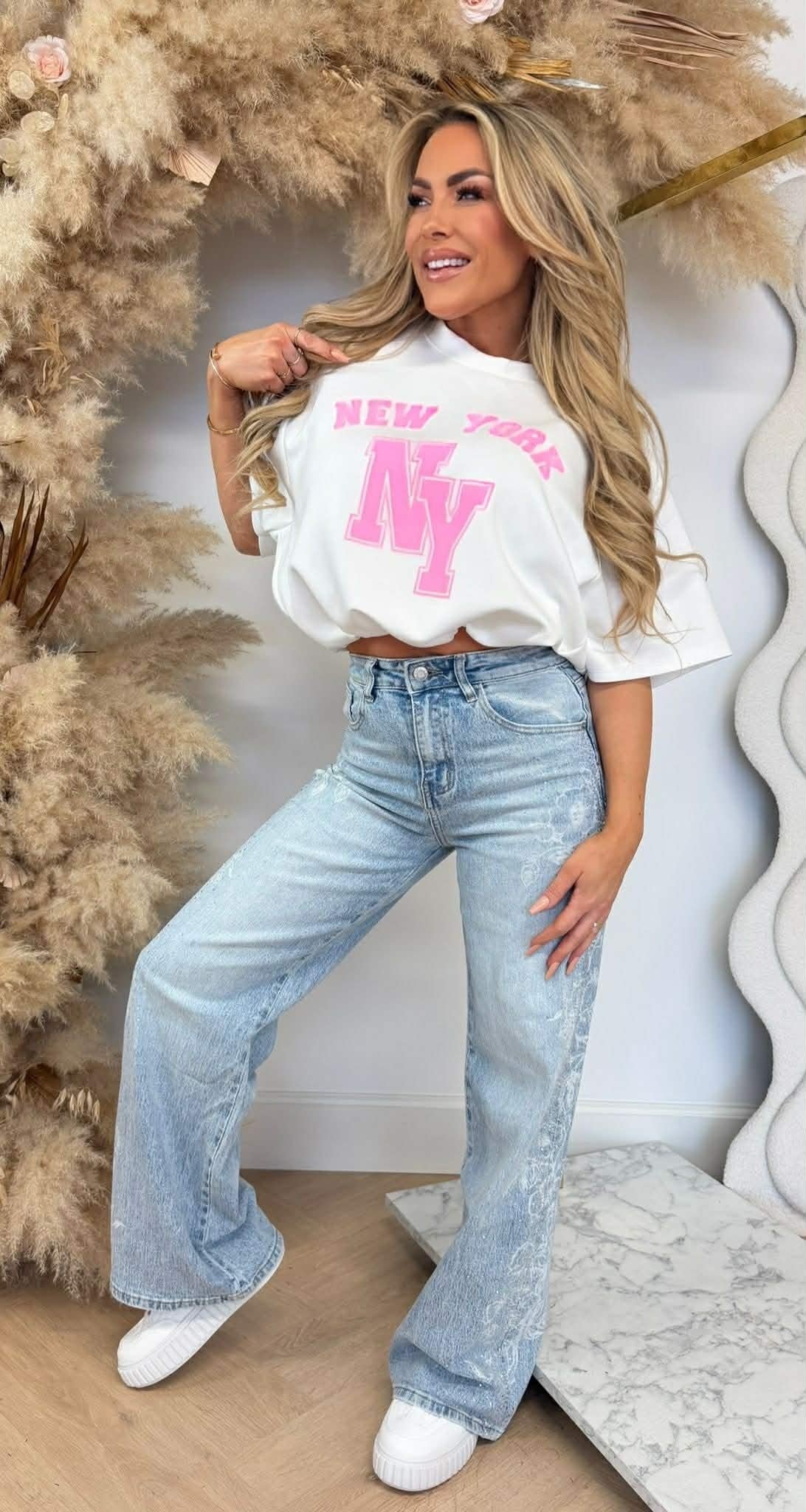NEW YORK CROPPED SHIRT OFFWHITE