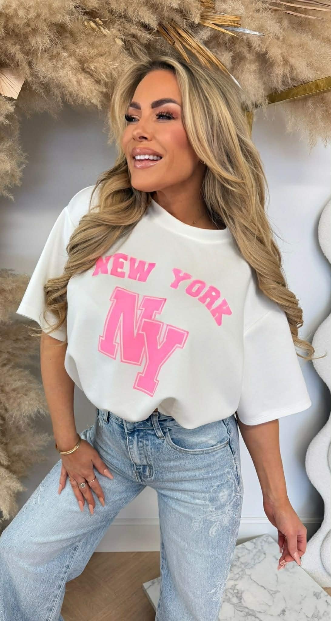 NEW YORK CROPPED SHIRT OFFWHITE