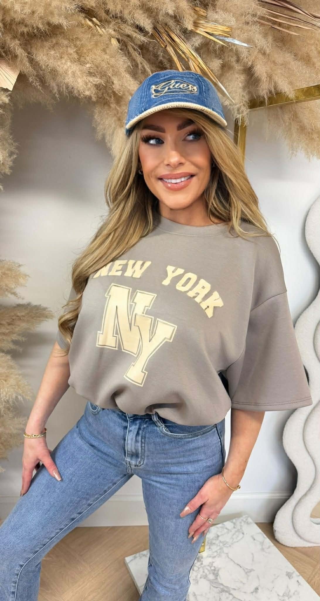 CHEMISE COURTE NEW YORK TAUPE