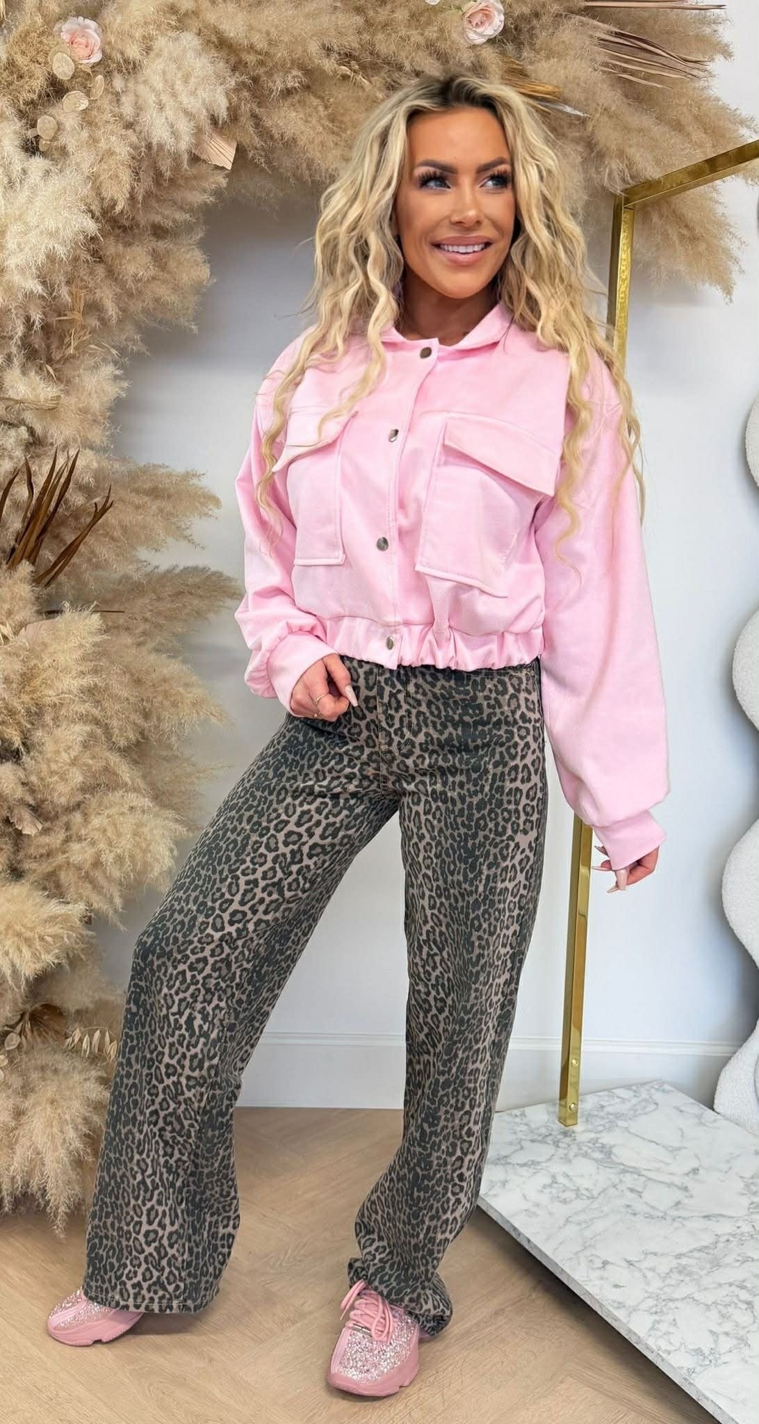 NOE SUEDE LOOK BOMBER JACKET LIGHTPINK