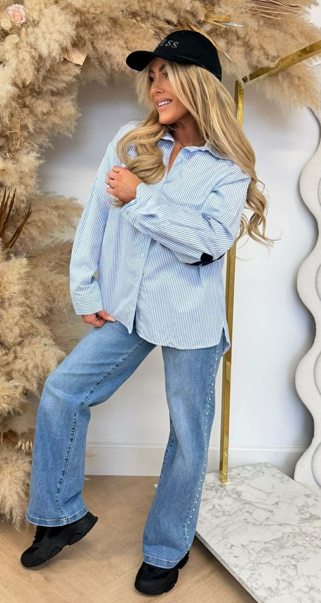 NY TEDDY BLOUSE 15465 BLUE