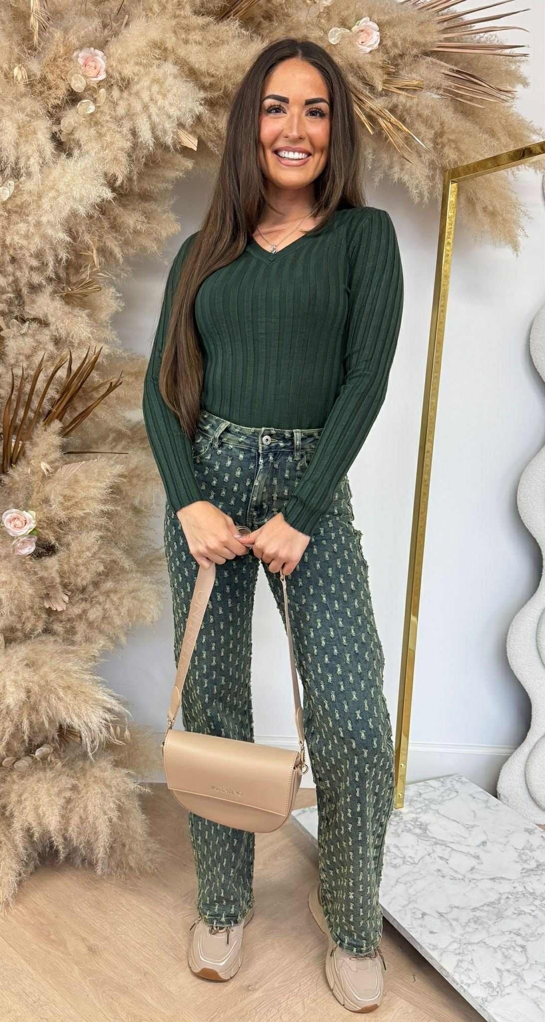 RIB V TOP 11073 ARMYGREEN