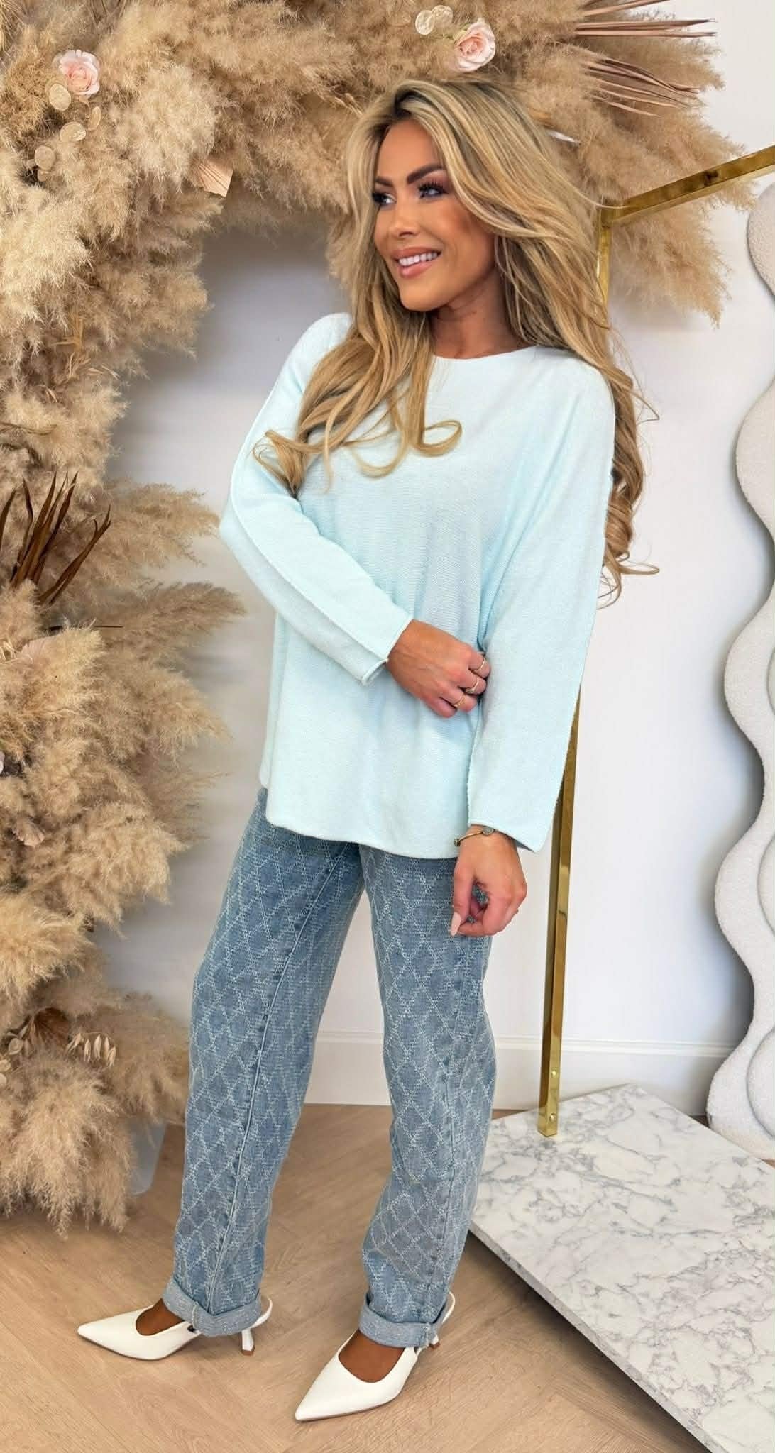 RUNDHALSSHIRT HELLTÜRKIS