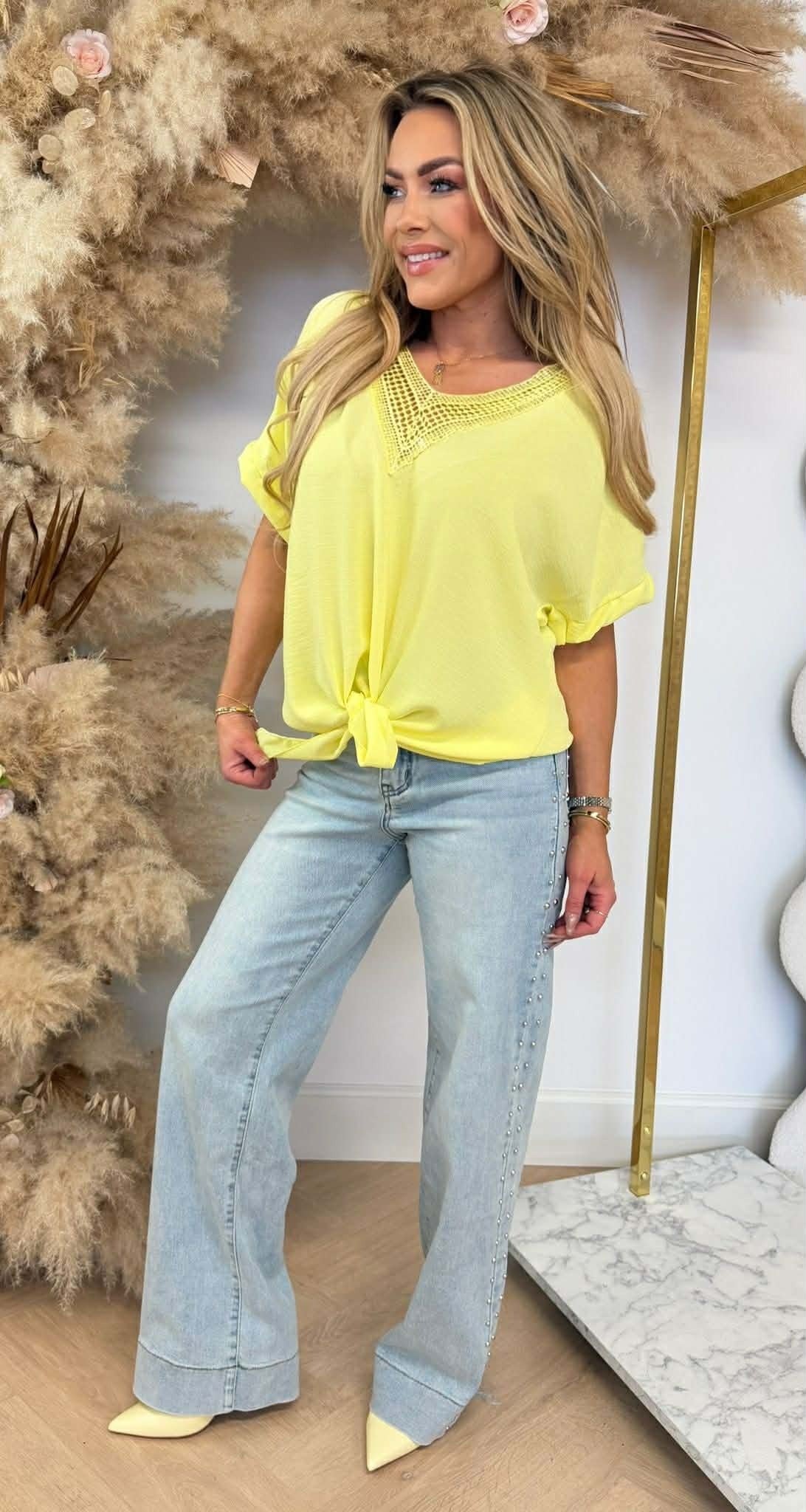 TOP JAUNE SANDY COUPE AMPLE