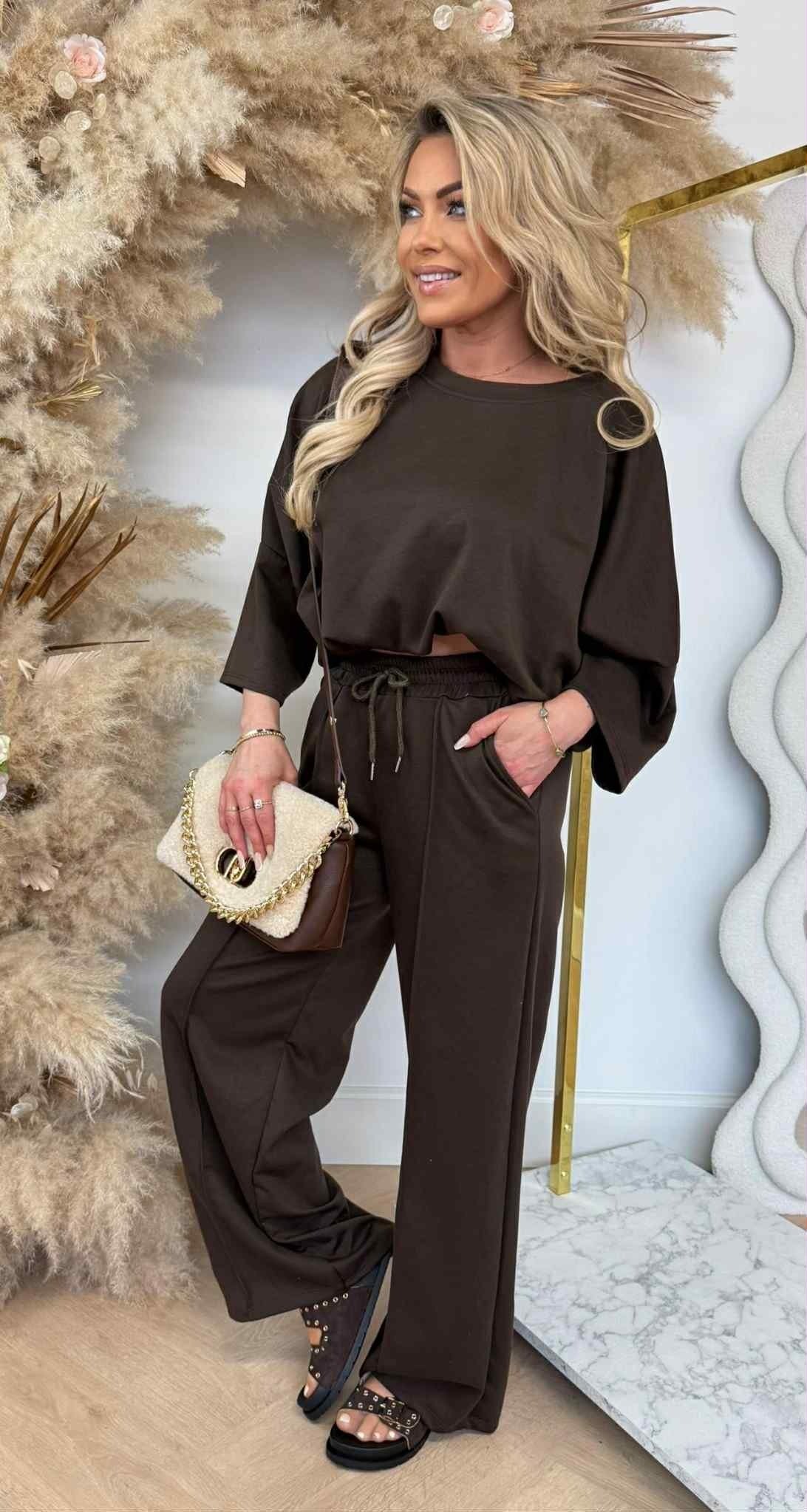 SARAH 2-TEILIGES SET SCHOKO