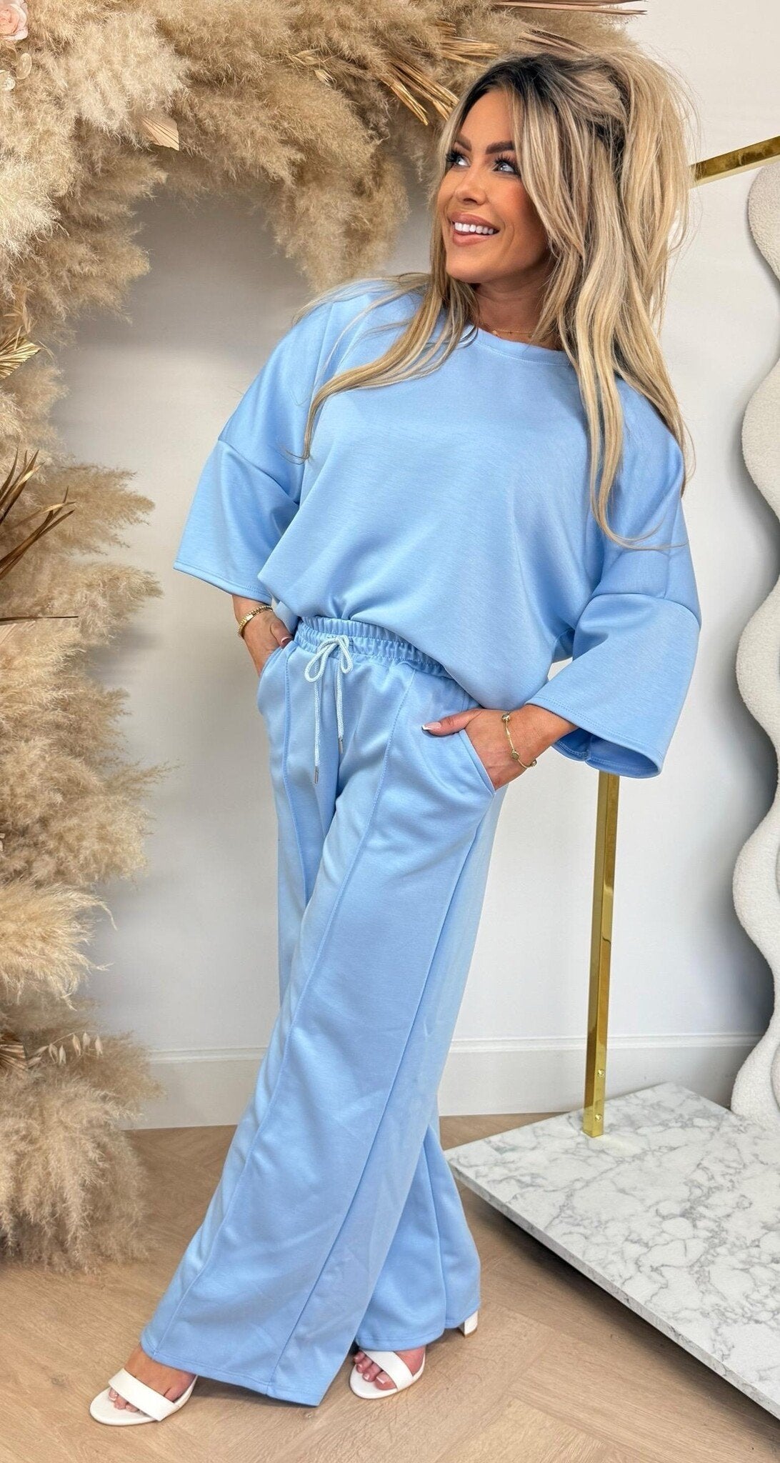 SARAH ENSEMBLE 2 PIÈCES BLEU GLACÉ