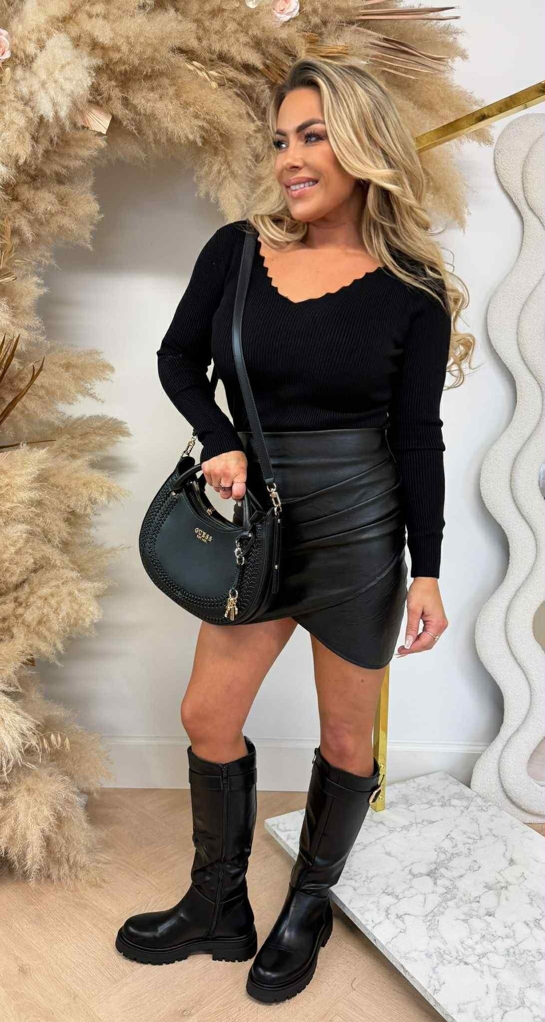 SCHULP BASIC RIB TOP 98013-5 NOIR