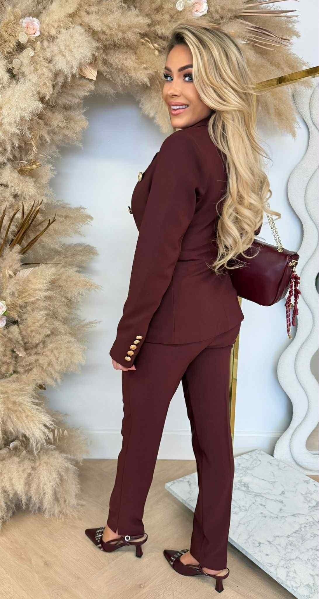 STACY BLAZER V195 BORDEAUX