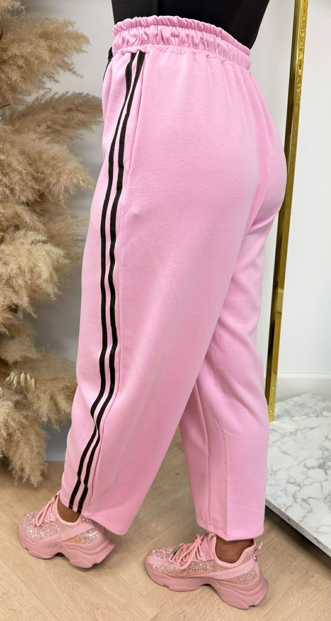 STREIFEN JOGGER BALLON FIT HOSE PINK
