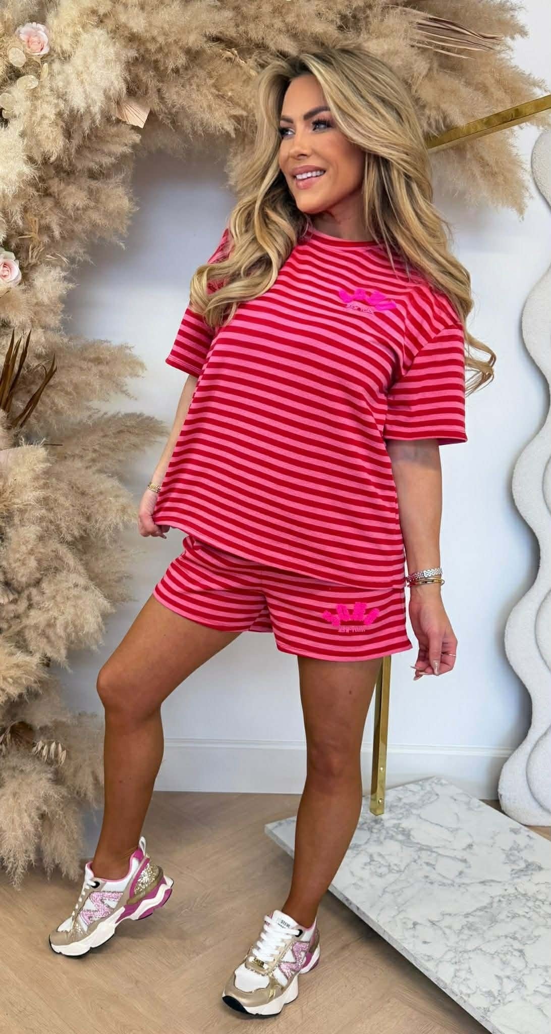 STRIPE SOHO SET RED