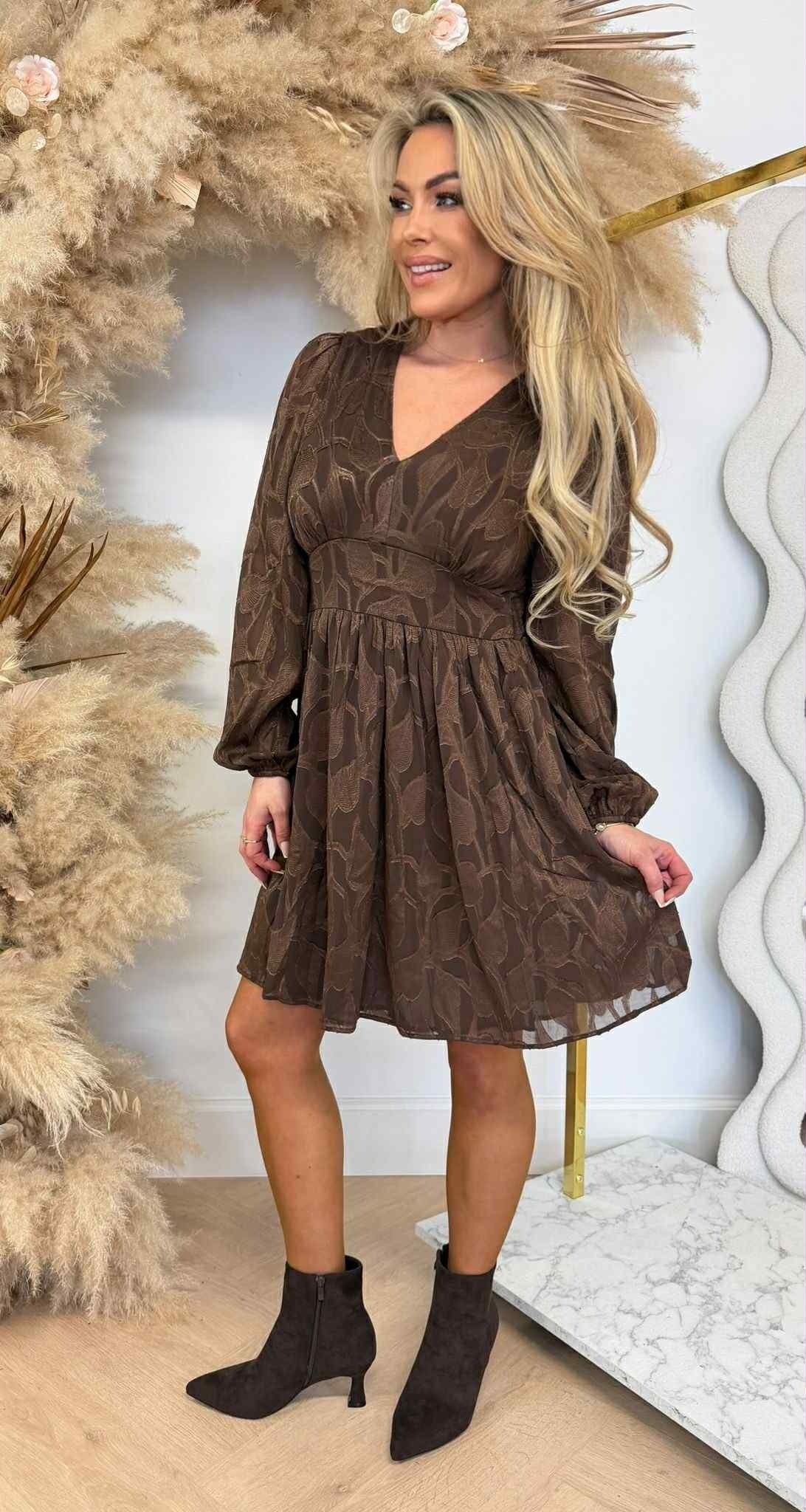 TO BLÄTTERKLEID 5290A SCHOKO