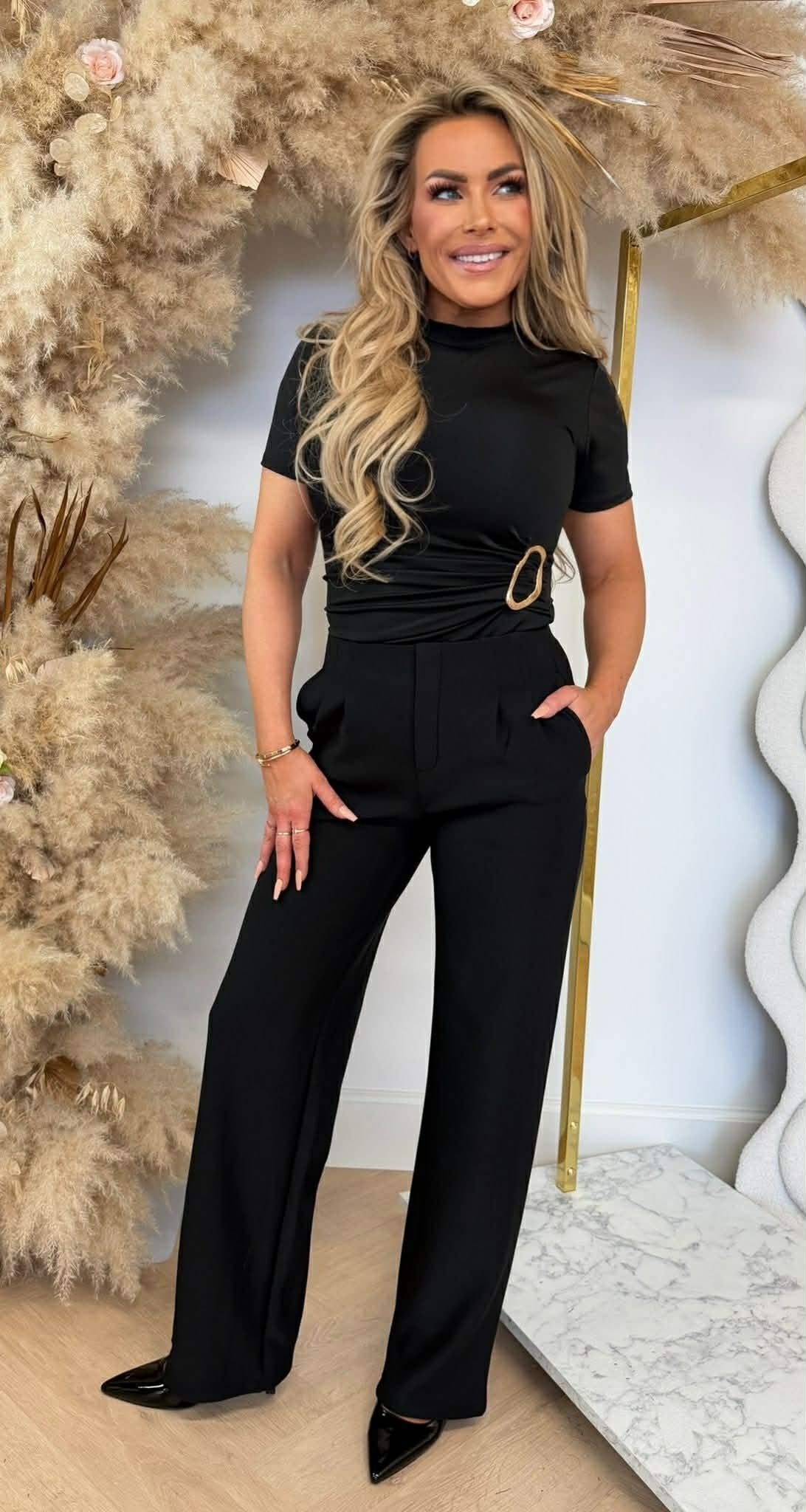 REISE ELLE GOLDEN TOP SCHWARZ