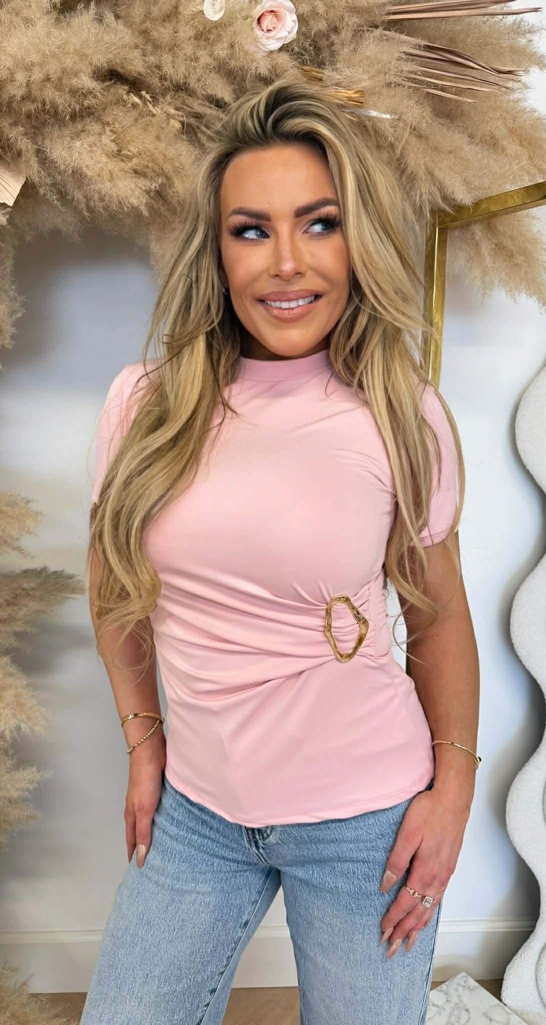 REISE ELLE GOLDENER TOP ROSA