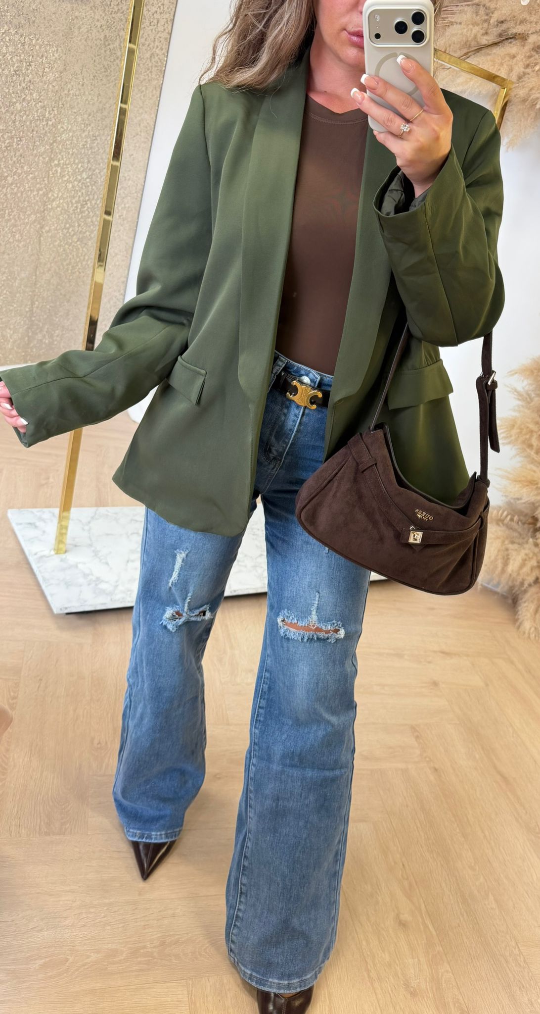 NEW BASIC BLAZER ARMYGREEN