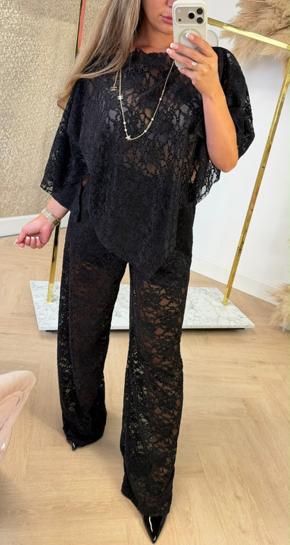 MY FAVORITE LACE SET BLACK