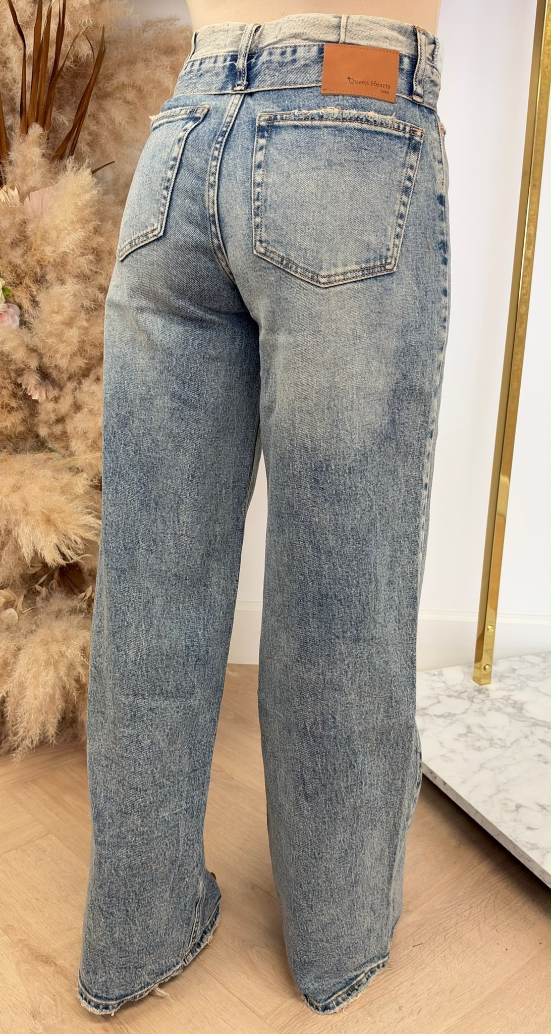 DIRTY WASHING FOLDED JEANS 5001 BLUE