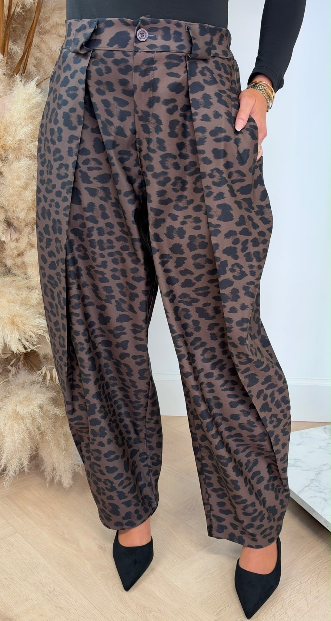 PANTER BALLOON FIT PANTS BROWN