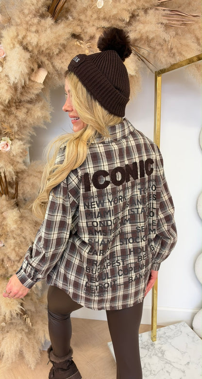 TEDDY ICONIC TEKST BLOUSE 7505 BROWN