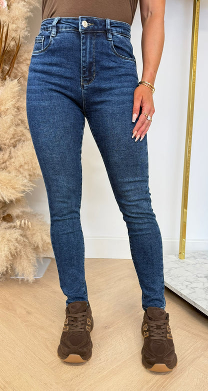 DENIM LOOK SKINNY JEANS 6305Q DARKBLUE