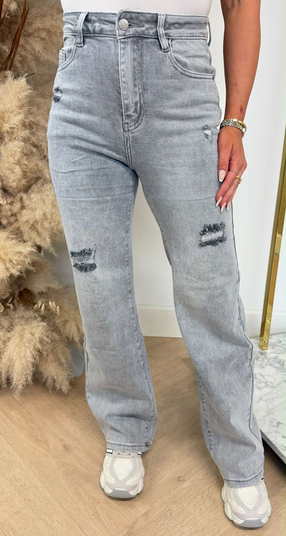 SUPER STRETCH WIDE LEG JEANS 1611-7 GREY