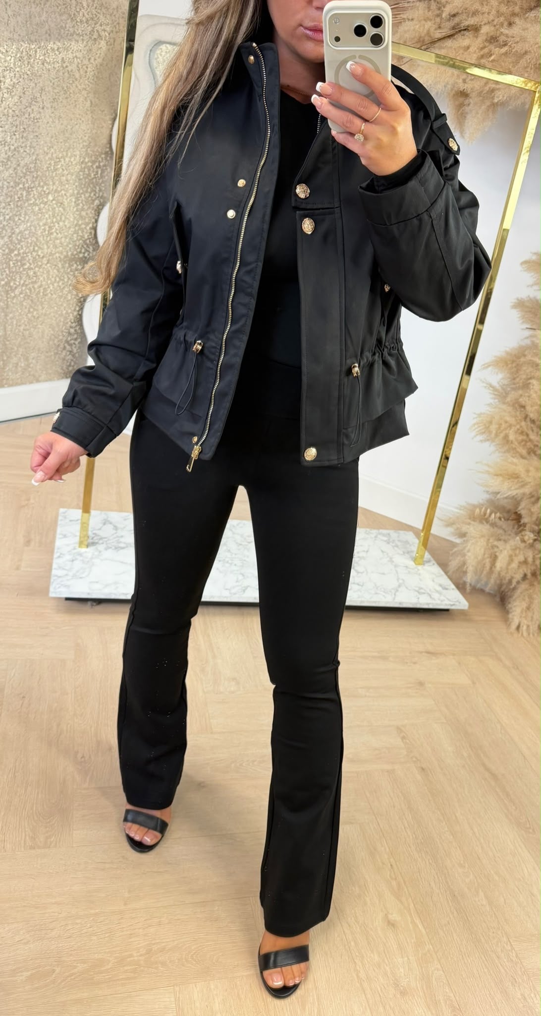 MILANO BUTTON JACKET 695603 BLACK