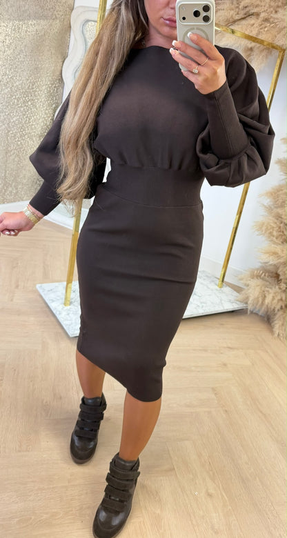BOORDY STRETCH DRESS 7050 BROWN