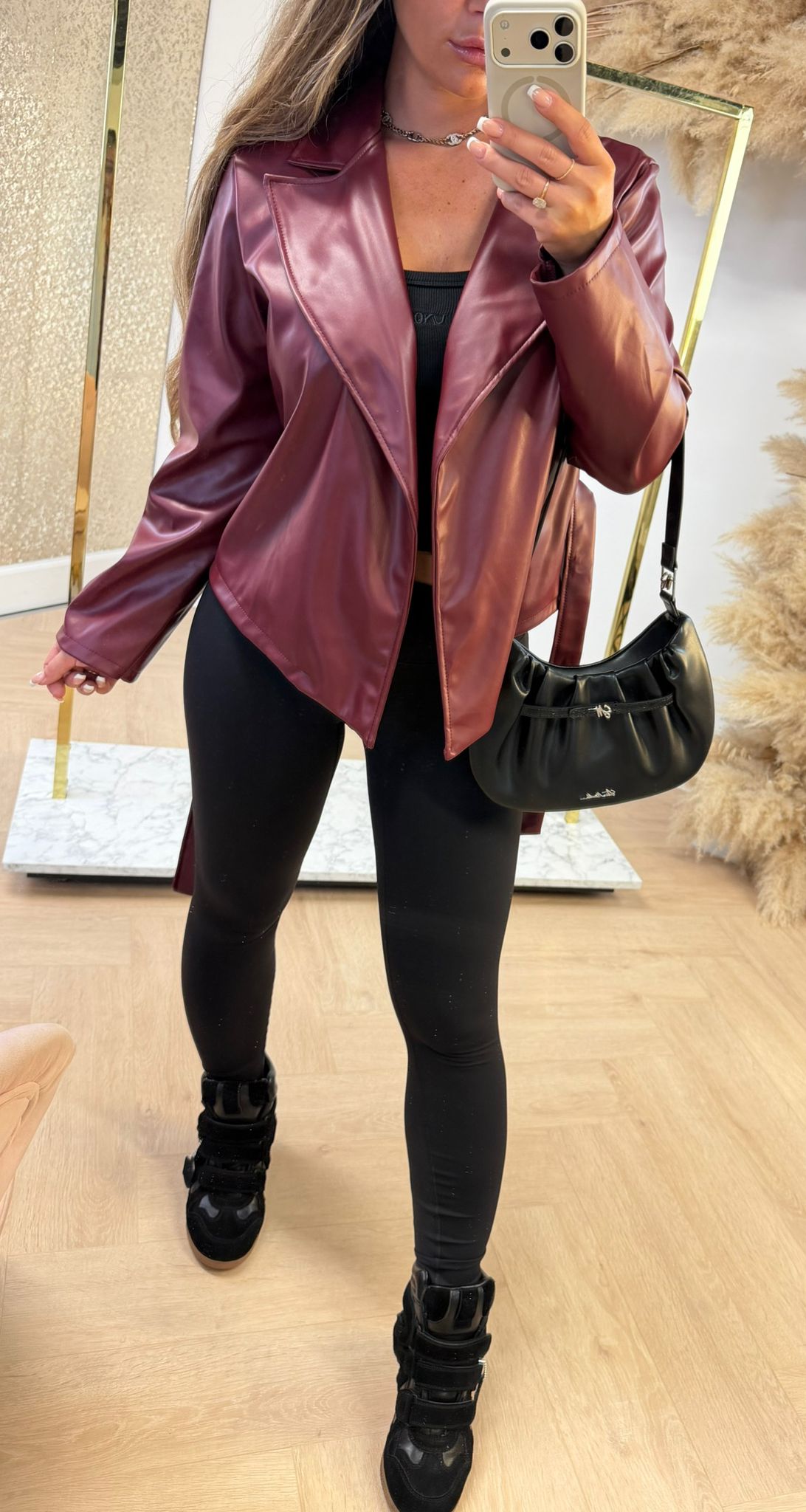 PAULA PU STRIK JASJE BORDEAUX
