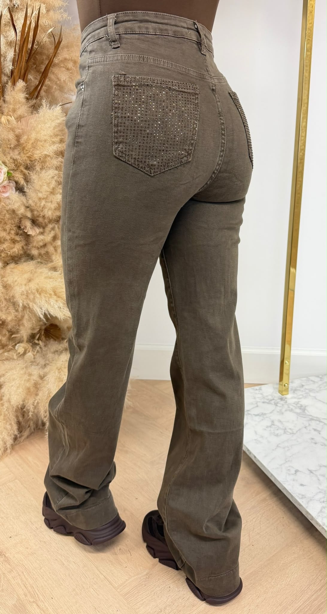 POCKET SPARKLE JEANS 16161ZI3 CHOCO