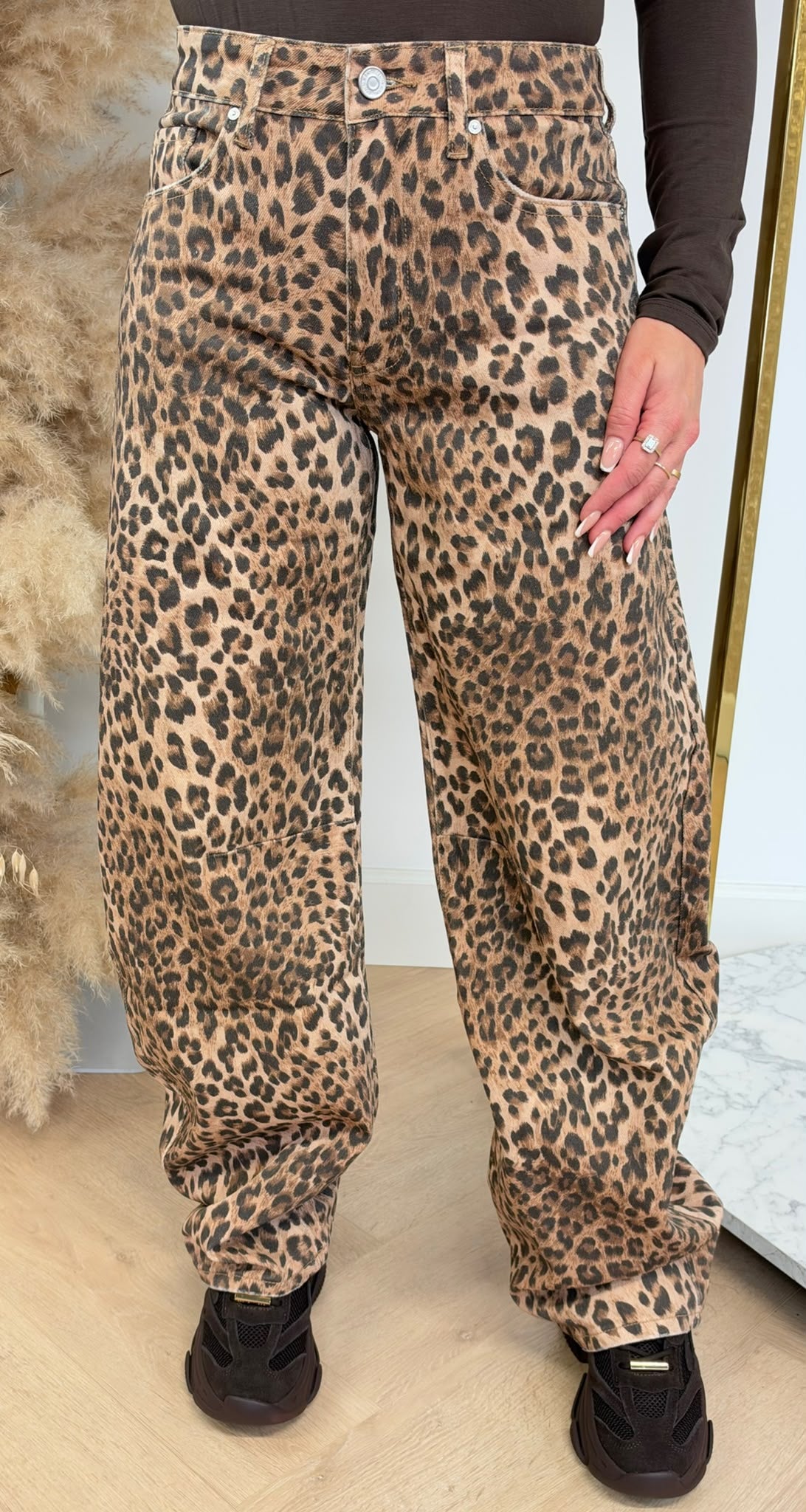 ALL LEO BARREL JEANS W5010 CAMEL