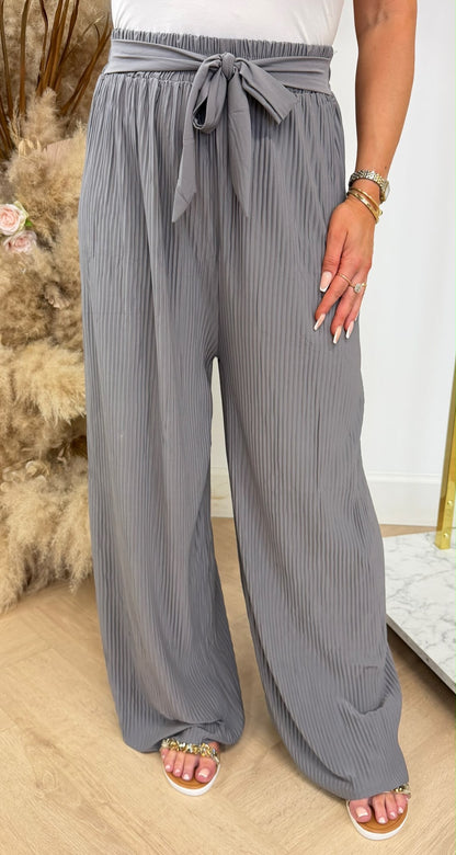 PLISSE KNOOP PANTS 5028 GREY
