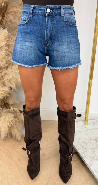 NEW GLITTER POCKET SHORT RJ861 DENIMBLUE
