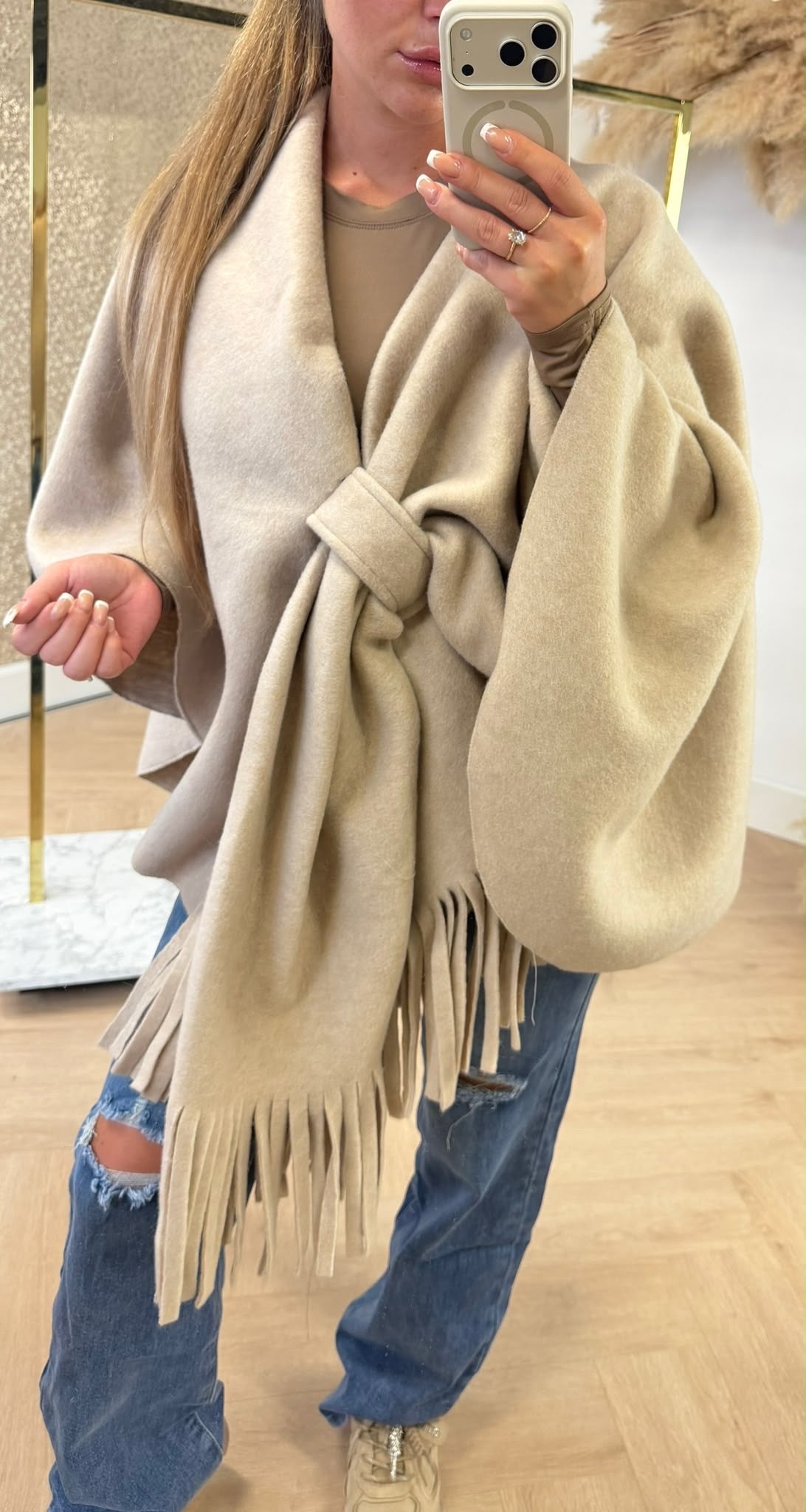 MUSTHAVE BASIC PONCHO BEIGE