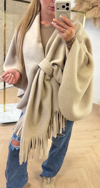 MUSTHAVE BASIC PONCHO BEIGE