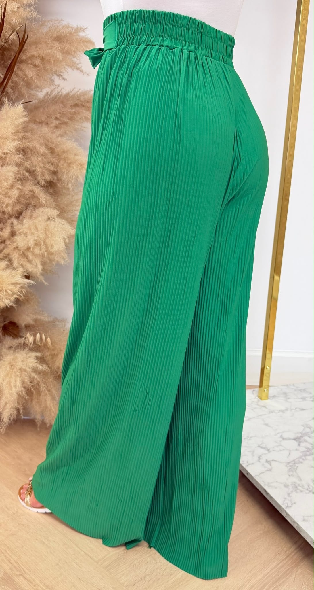 PLISSE KNOOP PANTS 5028 APPLEGREEN