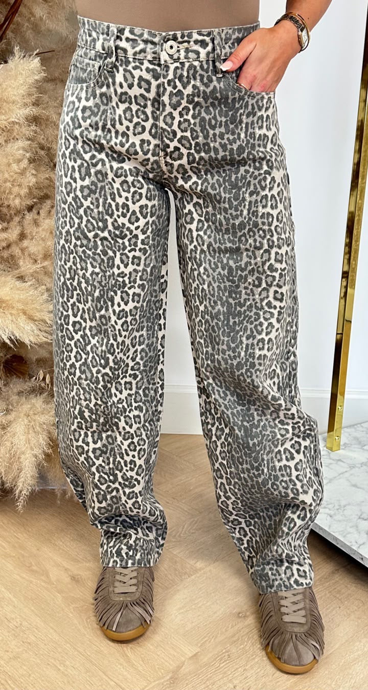 BALLOON JEANS 6065 LEOPARD